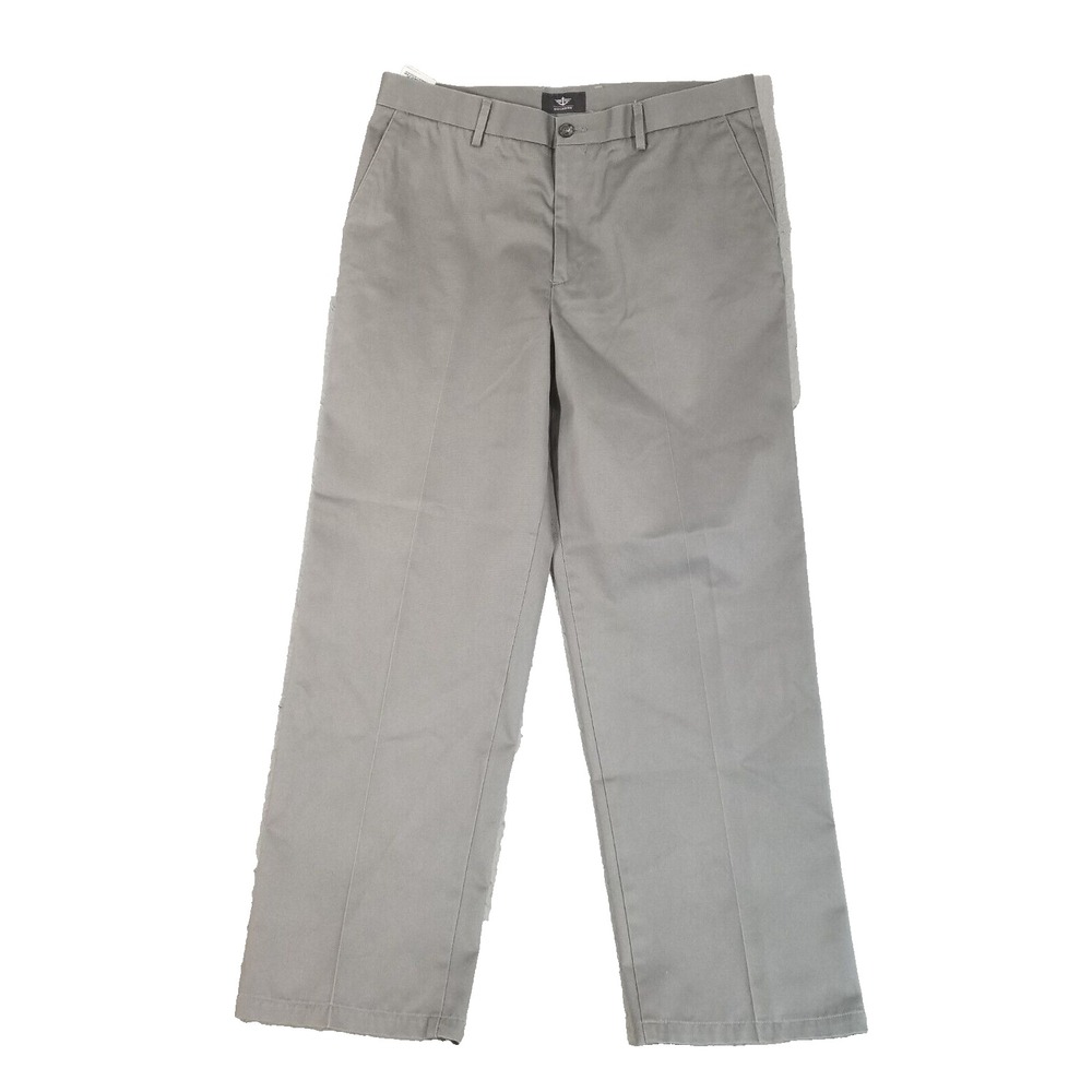 Dockers Pants Men 36x32 Gray Classic Fit Khaki Chino Pleated Twill Retro